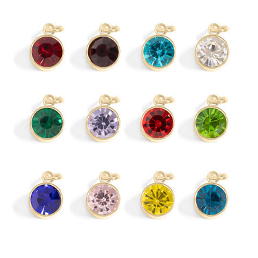 Round Birthstone Charms