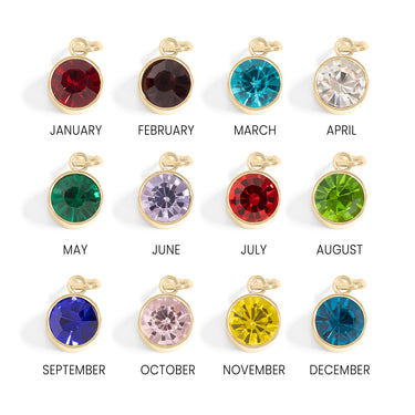 Round Birthstone Charms