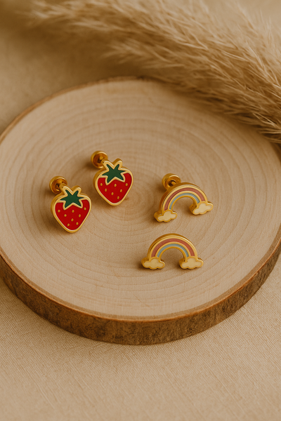 Sugar Plum & Rainbow Earrings