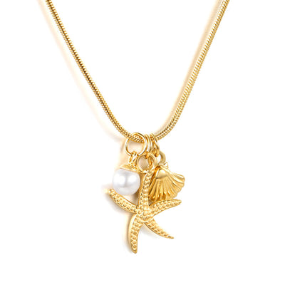Ocean Flame Charm Necklace