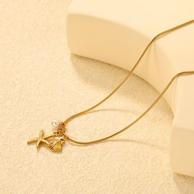 Ocean Flame Charm Necklace