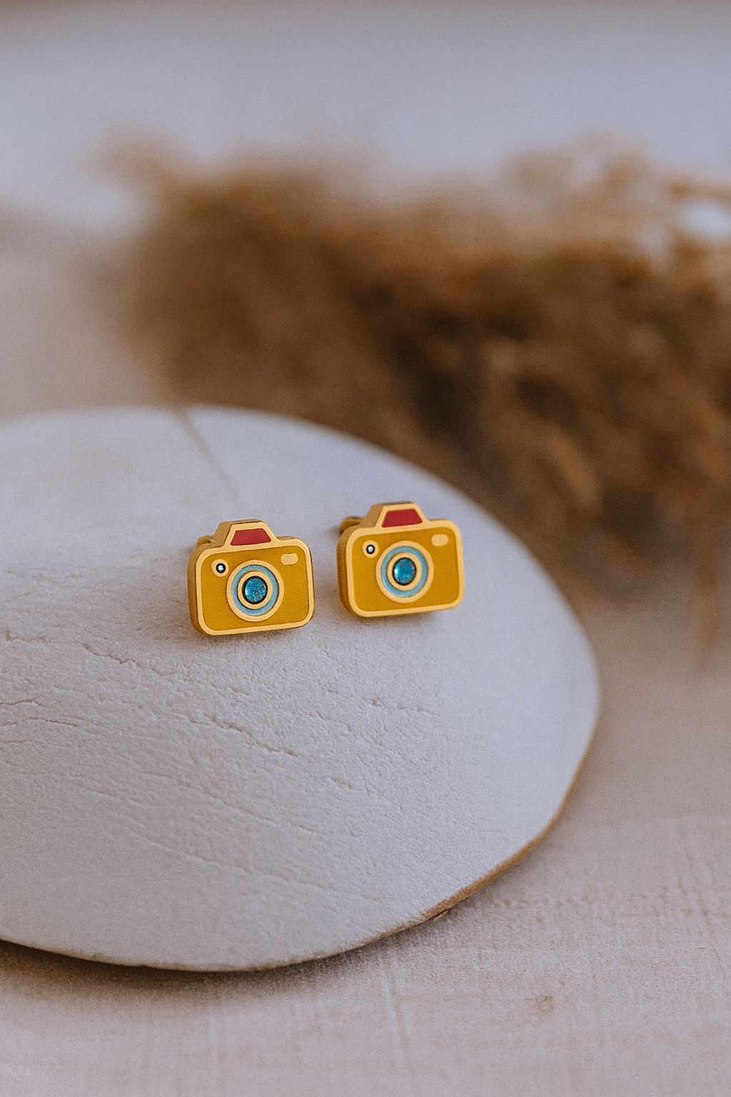 Glow Time "Camera Stud" Earrings