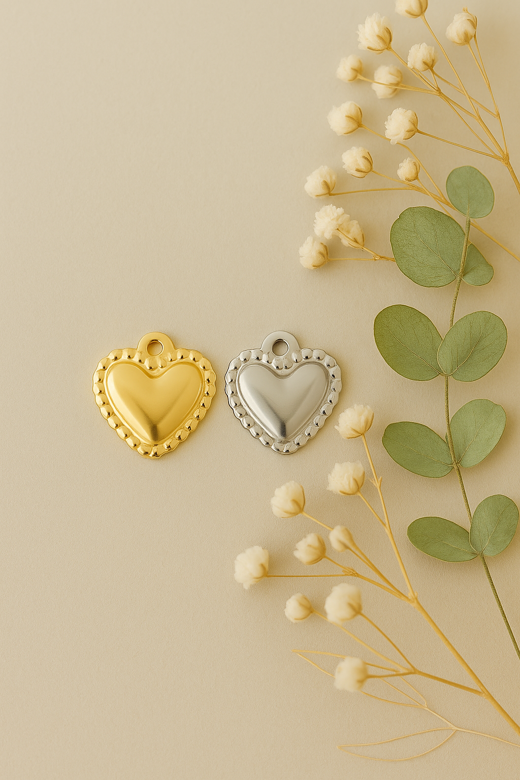 Trimmed Heart Charm