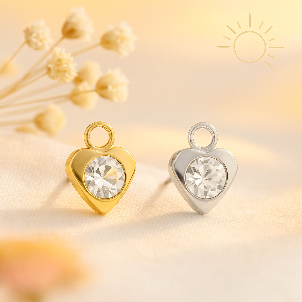 Steel Heart Charm