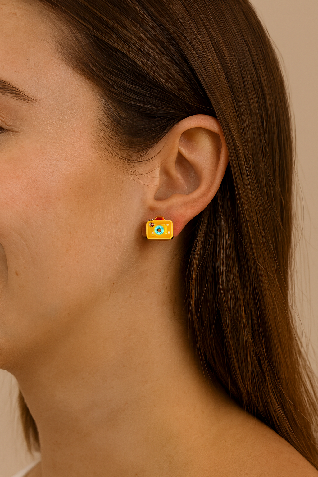 Glow Time "Camera Stud" Earrings