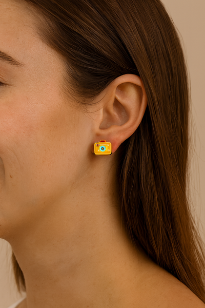 Glow Time "Camera Stud" Earrings