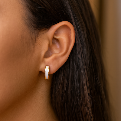 Pale Gold  Hoop Earrings