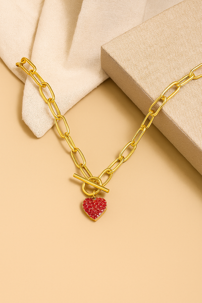 Lovely Red Heart Necklace