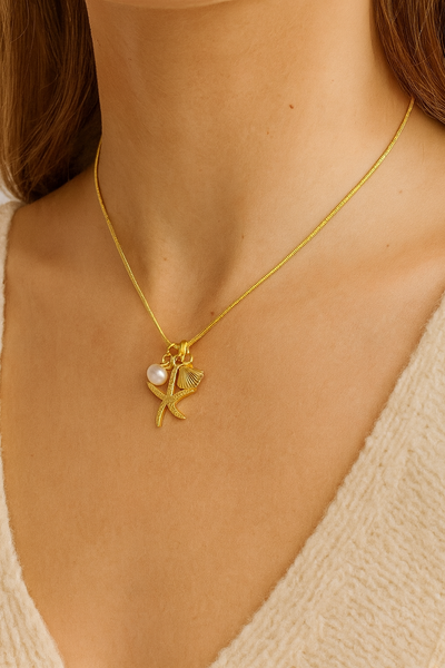 Ocean Flame Charm Necklace