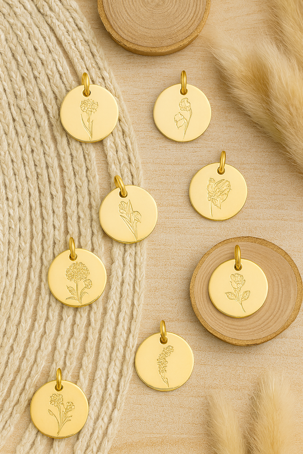 Birth Flower Charms