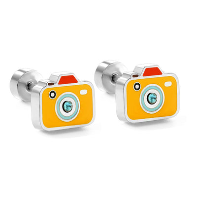 Glow Time "Camera Stud" Earrings