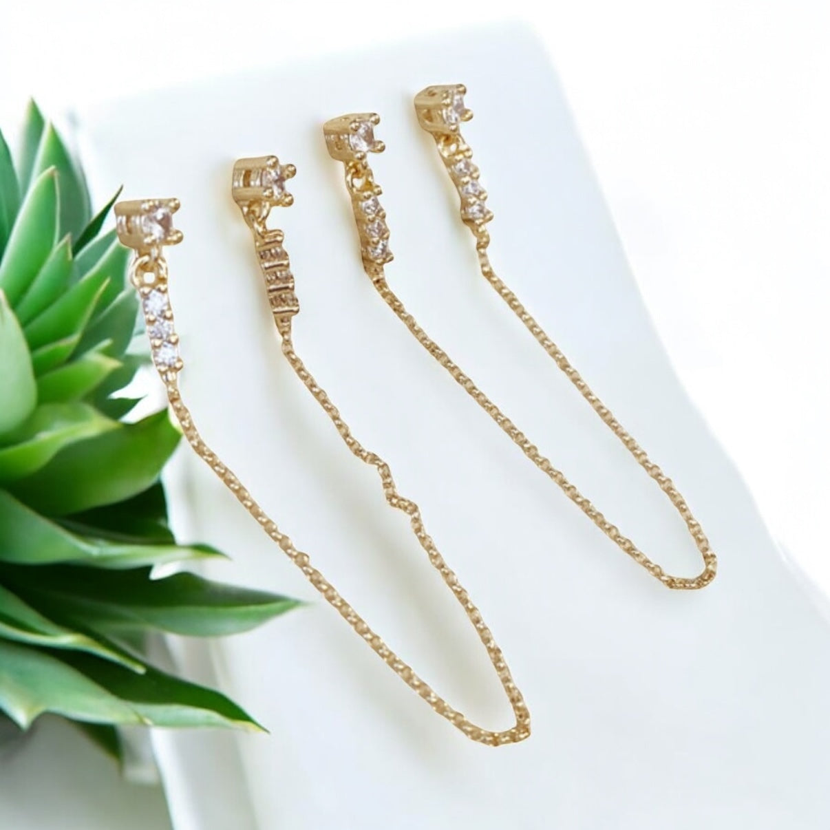 Angled Light Earrings