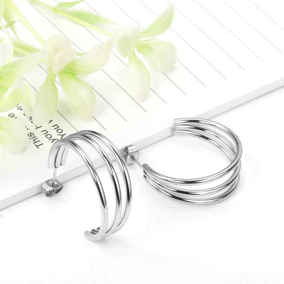 Moon Tide Hoop Earrings