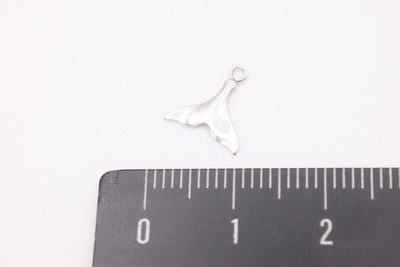 Whale Tail Silver Charm